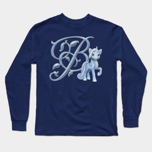 Monogram B Custom Unicorn Long Sleeve T-Shirt